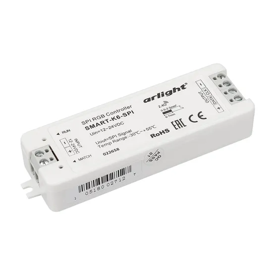 Фото #1 товара Контроллер SMART-K6-SPI (12-24V, 2.4G) (Arlight, IP20 Пластик, 5 лет)