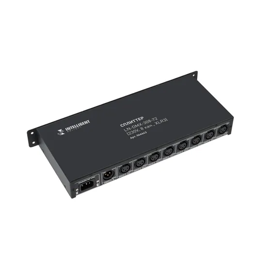 Фото товара INTELLIGENT ARLIGHT Сплиттер LN-DMX-308-72 (230V, 8 кан., XLR3) (IARL, IP20 Металл, 2 года)
