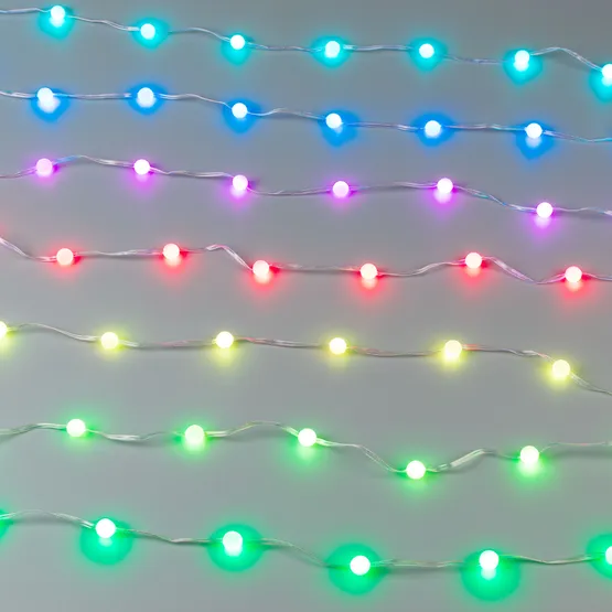 Фото #2 товара Светодиодная гирлянда ARD-BEAD-HOME-10000-CLEAR-100LED RGB (5V, USB, ПДУ) (Ardecoled, IP20 Пластик)