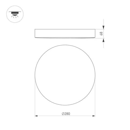 Фото #4 товара Светильник SP-FLOWER-R280-15W Warm3000 (WH, 110 deg, 230V) (Arlight, IP54 Пластик, 3 года)