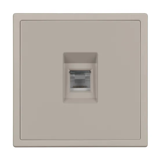 Фото #4 товара ARL NOBE Розетка компьютерная софт-тач кашемир SCT-MPC1-SFPL-CA (RJ-45, CAT6) (Arlight, -)