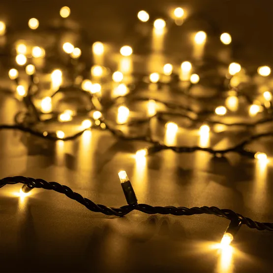 Фото #1 товара Светодиодная гирлянда ARD-STRING-PRO-10000-GREEN-100LED-FLASH WARM (230V, 7W) (Ardecoled, IP65)