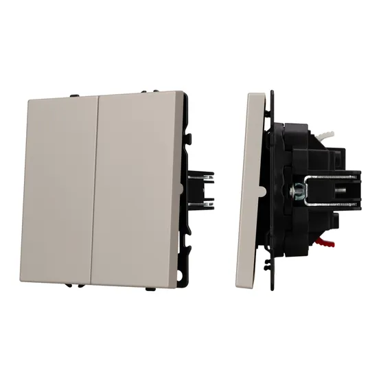 Фото #1 товара Механизм выключателя двухклавишный непроходной SWT-NOBE-MK02-SFPL-CA (230V, 10A) (Arlight, -)