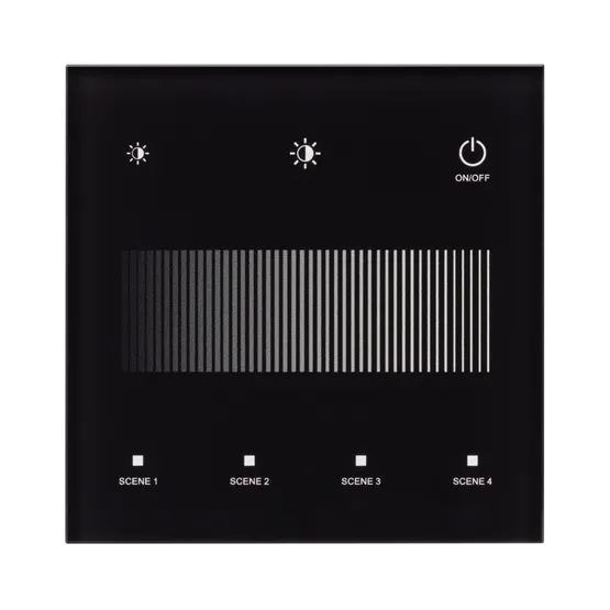 Фото #3 товара INTELLIGENT ARLIGHT Сенсорная панель SMART-DALI-301-11-1G-4SC-DT6 Черная (230V, встраиваемая, 2.4G) (IARL, IP20 Пластик, 5 лет)