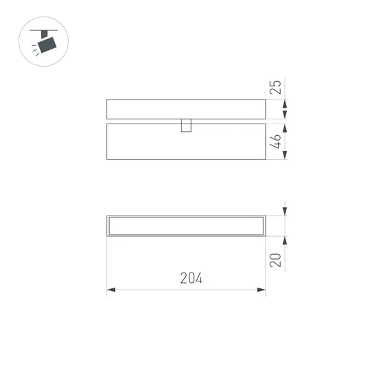 Фото #8 товара Светильник MAG-FLAT-FOLD-25-S200-6W Warm3000 (BK, 100 deg, 24V) (Arlight, IP20 Металл, 3 года)