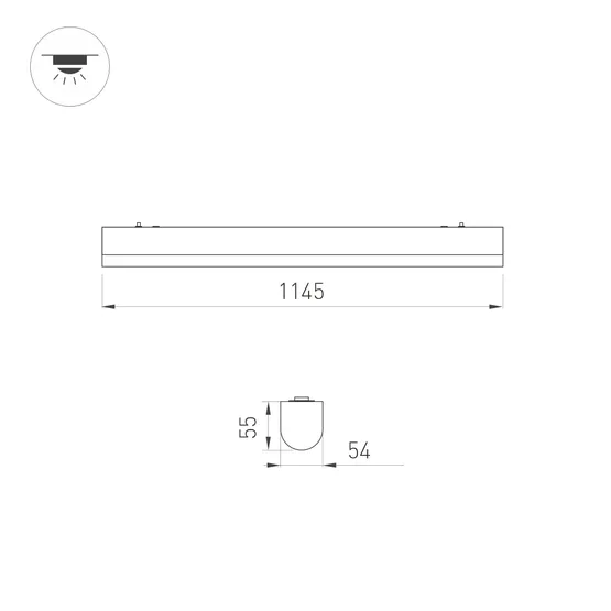 Фото #2 товара Светильник ALT-LARGO-1145-36W Day4000 (WH, 60 deg, 230V) (Arlight, IP65 Пластик, 5 лет)