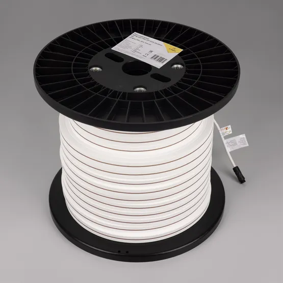 Фото #4 товара Светодиодная лента герметичная MOONLIGHT-PRO-TOP-X320-20x20mm 48V Warm3000 (10 W/m, IP67, 30m, wire x2) (Arlight, Вывод боковой, 7 лет)
