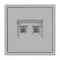 Минифото #3 товара Механизм сдвоенной телефонной розетки SCT-NOBE-MTL2-SFPL-IS (RJ-11, 4C) (Arlight, Никель)