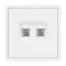Минифото #3 товара Механизм сдвоенной телефонной розетки SCT-NOBE-MTL2-SFPL-WH (RJ-11, 4C) (Arlight, Белый кварц)